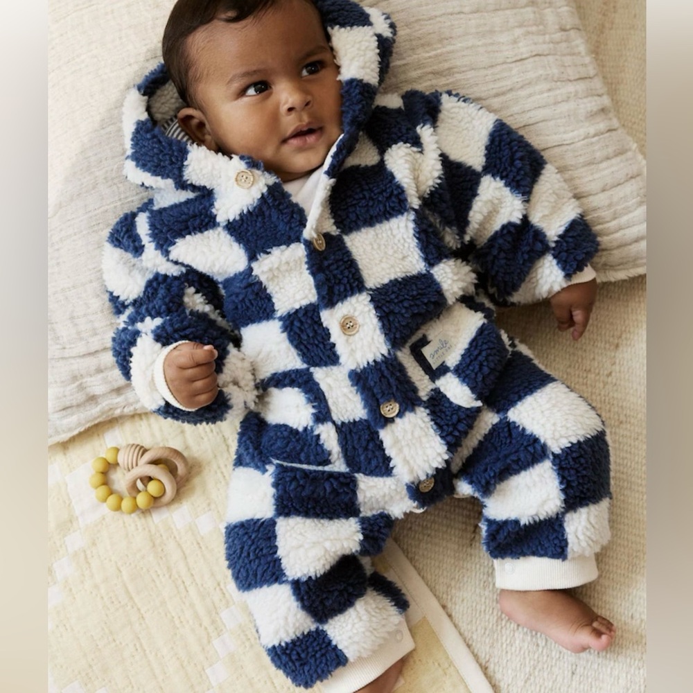 Checkered pram suit- brand new